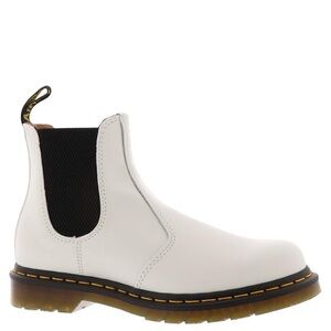 Dr. Martens 2976 White Leather Chelsea Boots